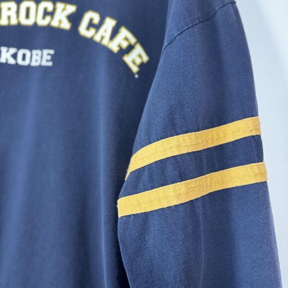 Vintage Hard Rock Cafe Shirt Mens Extra Large Kobe Japan Long Sleeve Striped 90s - Picture 3 of 10